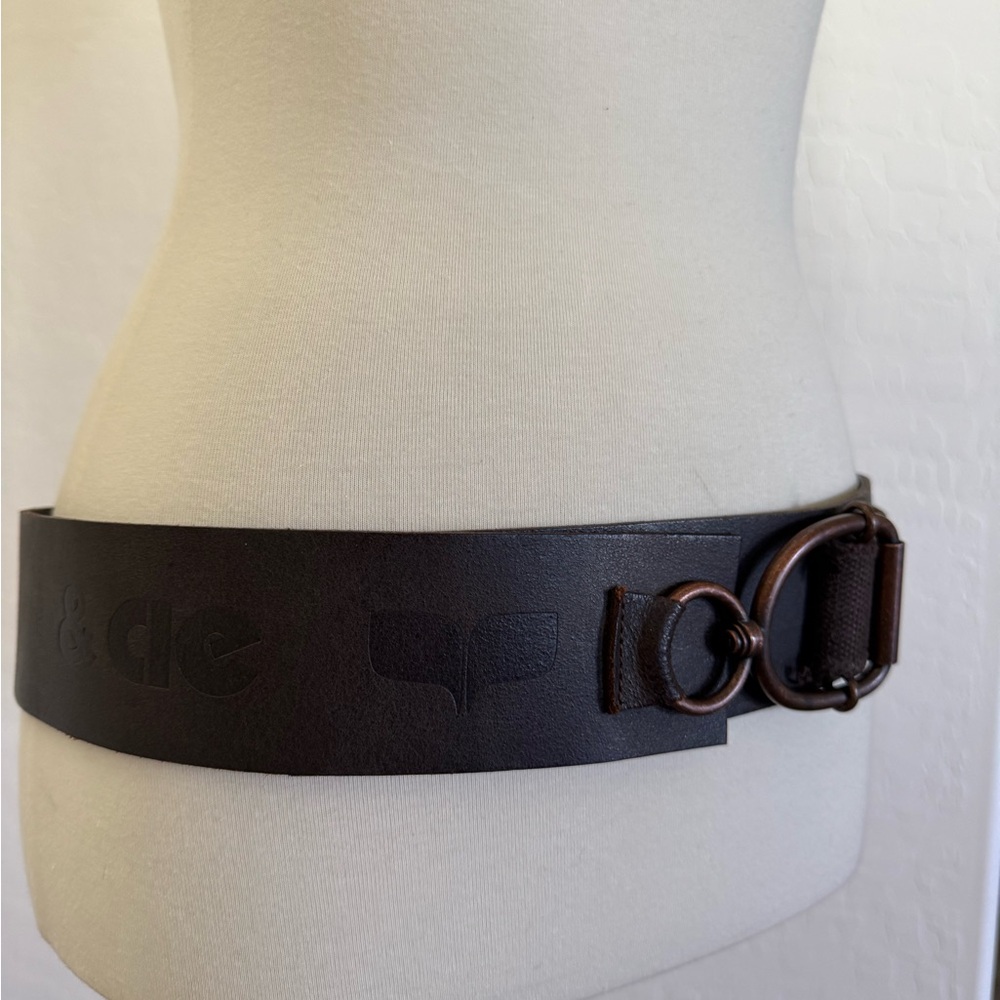 Isabel Marant & Cie wide leather belt stirrup ring buckle 38 M France - Picture 3 of 14